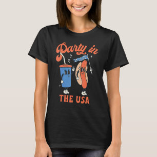 4th Of July  For Hotdog  Party In The Usa T-Shirt