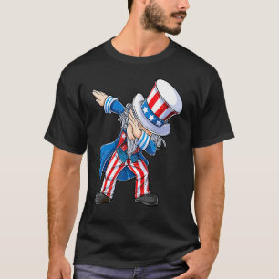 4th Of July   For Kids Dabbing Uncle Sam Boys Men T-Shirt