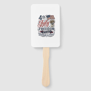 4th of July Freedom Gratitude Vintage Shirt Design Hand Fan