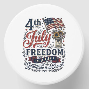 4th of July Freedom Gratitude Vintage Shirt Design Mini Candle Favors