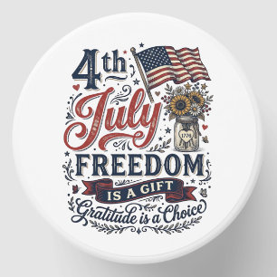 4th of July Freedom Gratitude Vintage Shirt Design Mini Candle Favors