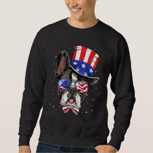 4th of July French Bulldog Patriotic American USA  Sweatshirt