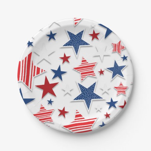 4th of July Fun _ White Paper Plates