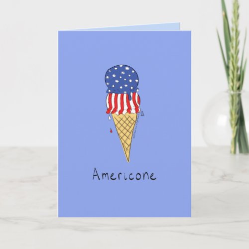 4th of July Funny American Ice Cream Card