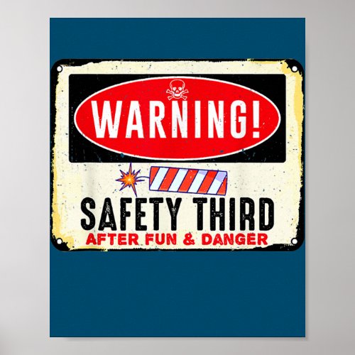 4th of July funny fireworks firecrackers Safety Poster
