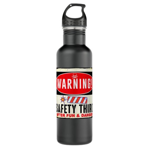 4th of July funny fireworks firecrackers Safety Stainless Steel Water Bottle