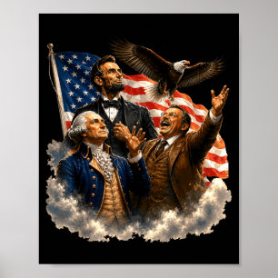 4th of july funny patriotic american flag poster