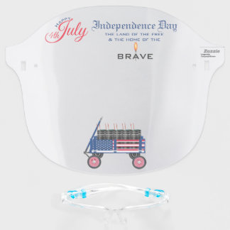 4th of July Funny Patriotic Red White Blue Face Shield