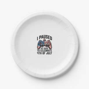 4th of July Gamer Patriotic Video Game Shirt_1 Paper Plates