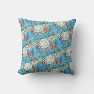 4TH OF JULY GANG, PARADE & FIREWORKS THROW PILLOW