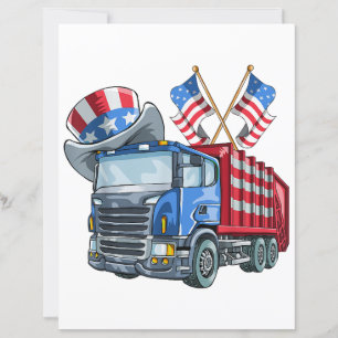 4th of July Garbage Truck Funny Shirt Men Women