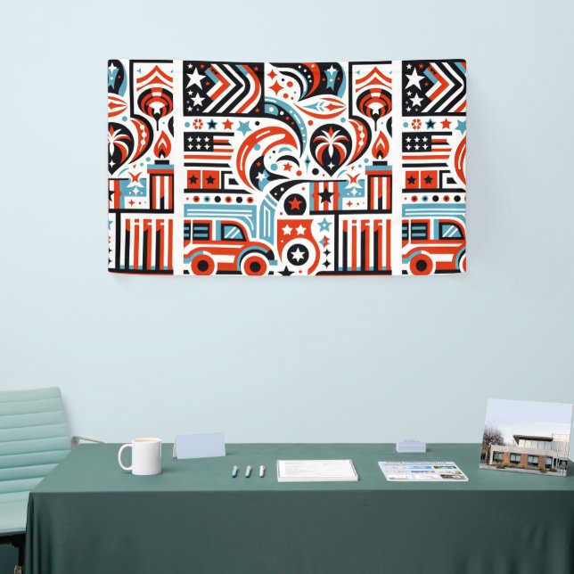4th of July Generative Pattern Banner (Tradeshow)