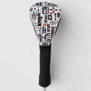 4th of July Generative Pattern Golf Head Cover