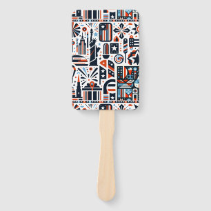 4th of July Generative Pattern Hand Fan