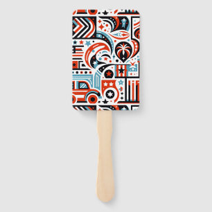 4th of July Generative Pattern Hand Fan