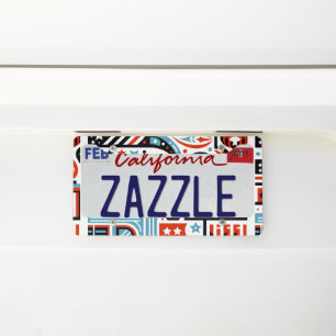 4th of July Generative Pattern License Plate Frame