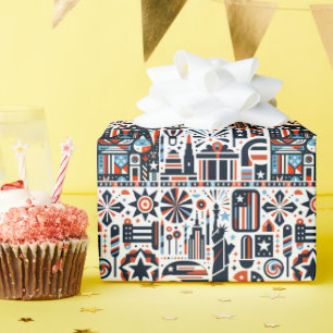 4th of July Generative Pattern Wrapping Paper