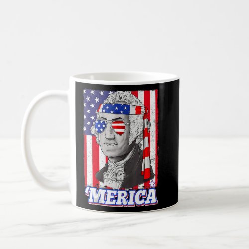 4th Of July George Washington Patriotic Merica Fla Coffee Mug