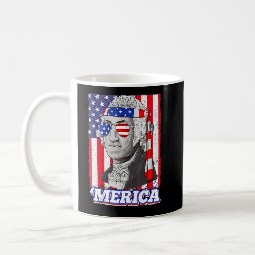 4th Of July George Washington Patriotic Merica Fla Coffee Mug