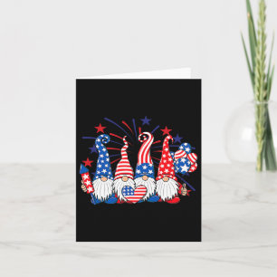 4th Of July Gnomes Patriotic American Flag Cute Gn Card