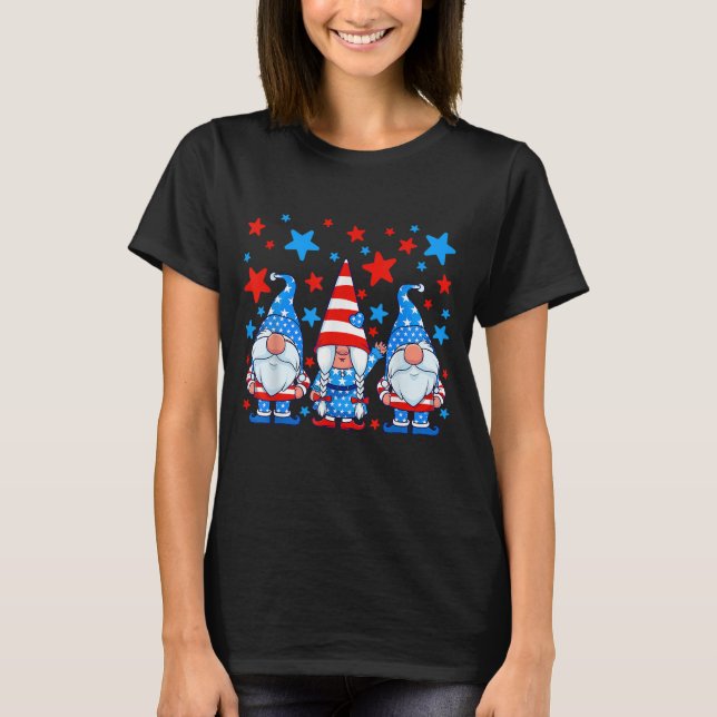4th of July Gnomes Patriotic American Flag Cute Gn T-Shirt (Front)