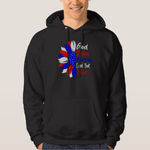 4th Of July God Bless America Land That I Love Sun Hoodie