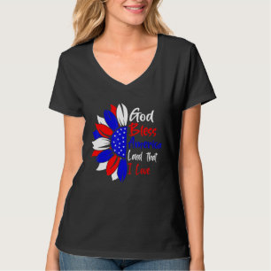 4th Of July God Bless America Land That I Love Sun T-Shirt