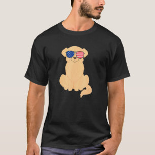 4th Of July Golden Retriever Dog Patriotic Uses Am T-Shirt