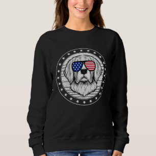 4th Of July Golden Retriever Dog  USA Flag Indepen Sweatshirt