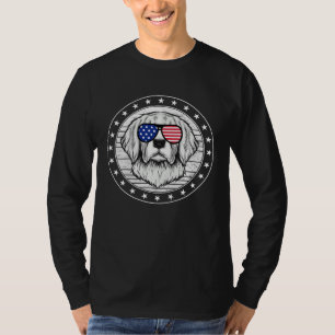4th Of July Golden Retriever Dog  USA Flag Indepen T-Shirt