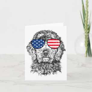 4th Of July Goldendoodle Doodle Dog Patriotic Usa Card