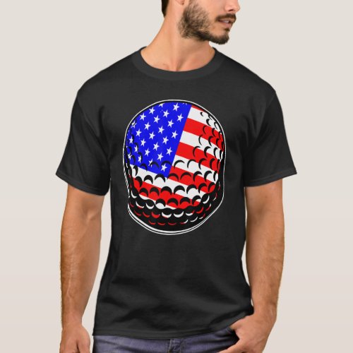 4th Of July Golf American Flag Golfer Usa Pride Sp T_Shirt