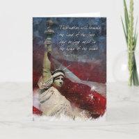 4th of July Greeting Card with Statue of LIberty