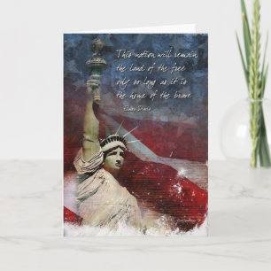 4th of July Greeting Card with Statue of LIberty