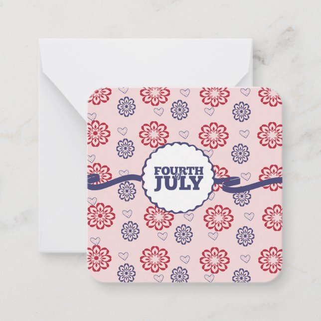 4th of July greetings Note Card (Front)