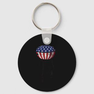 4th of july grill usa american flag gift for men keychain