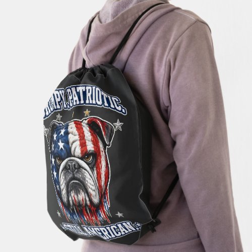 4th Of July Grumpy Patriotic Bulldog Backpacks