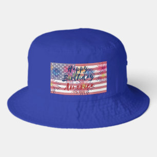 4th of July Happy Birthday America USA 250th Bucket Hat