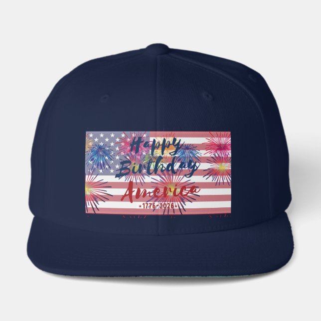 4th of July Happy Birthday America USA 250th Visor (Front)