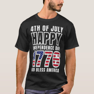 4th Of July Happy Independence Day 1776 God Bless T-Shirt
