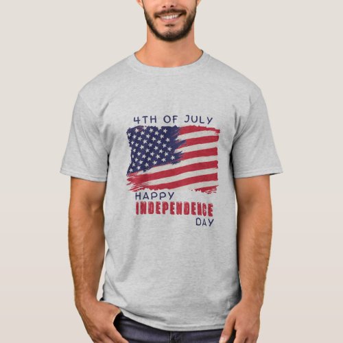 4th Of July Happy Independence Day American Flag T_Shirt