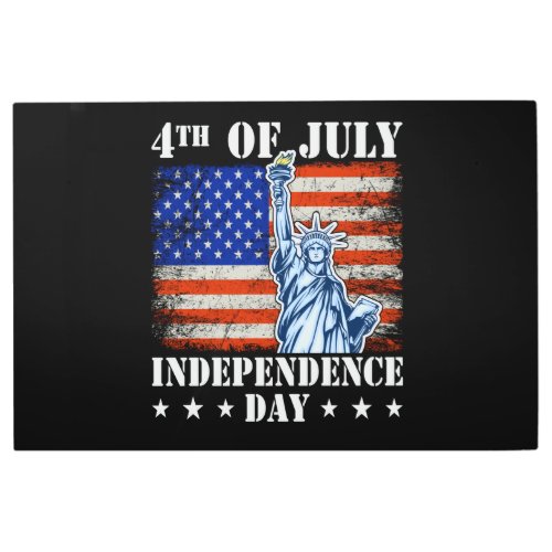 4th of July Happy Independence Day Metal Print