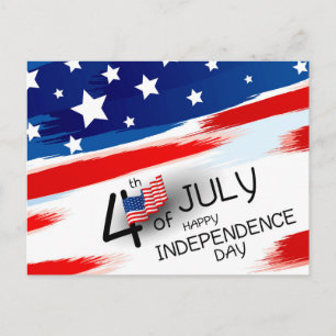 4th of July Happy Independence Day Postcard