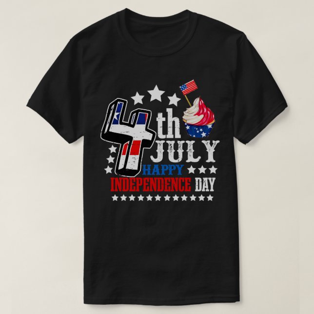 4th Of July Happy Independence Day  T-Shirt (Design Front)