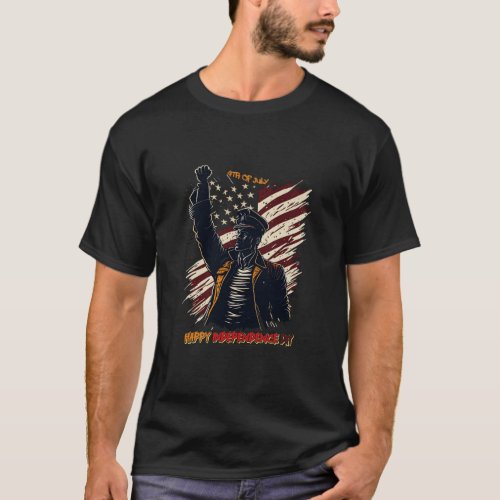 4th of July happy Independence Day  T_Shirt