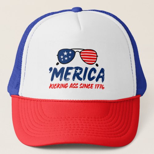 4th of July Hat USA Cap American flag  Trucker Hat