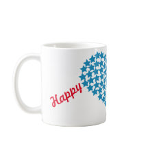 4th of july hearts coffee mug