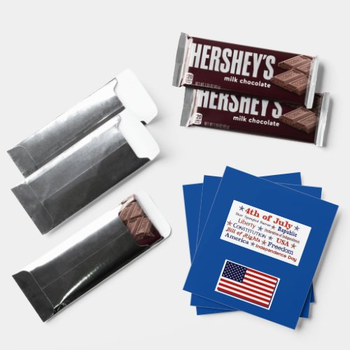 4th of July  Hershey Bar Favors