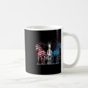 4th Of July Horse Lovers Red White And Blue Americ Coffee Mug