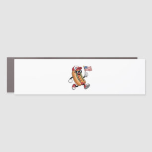 4th of July Hotdog American Independence 1776 Car Magnet
